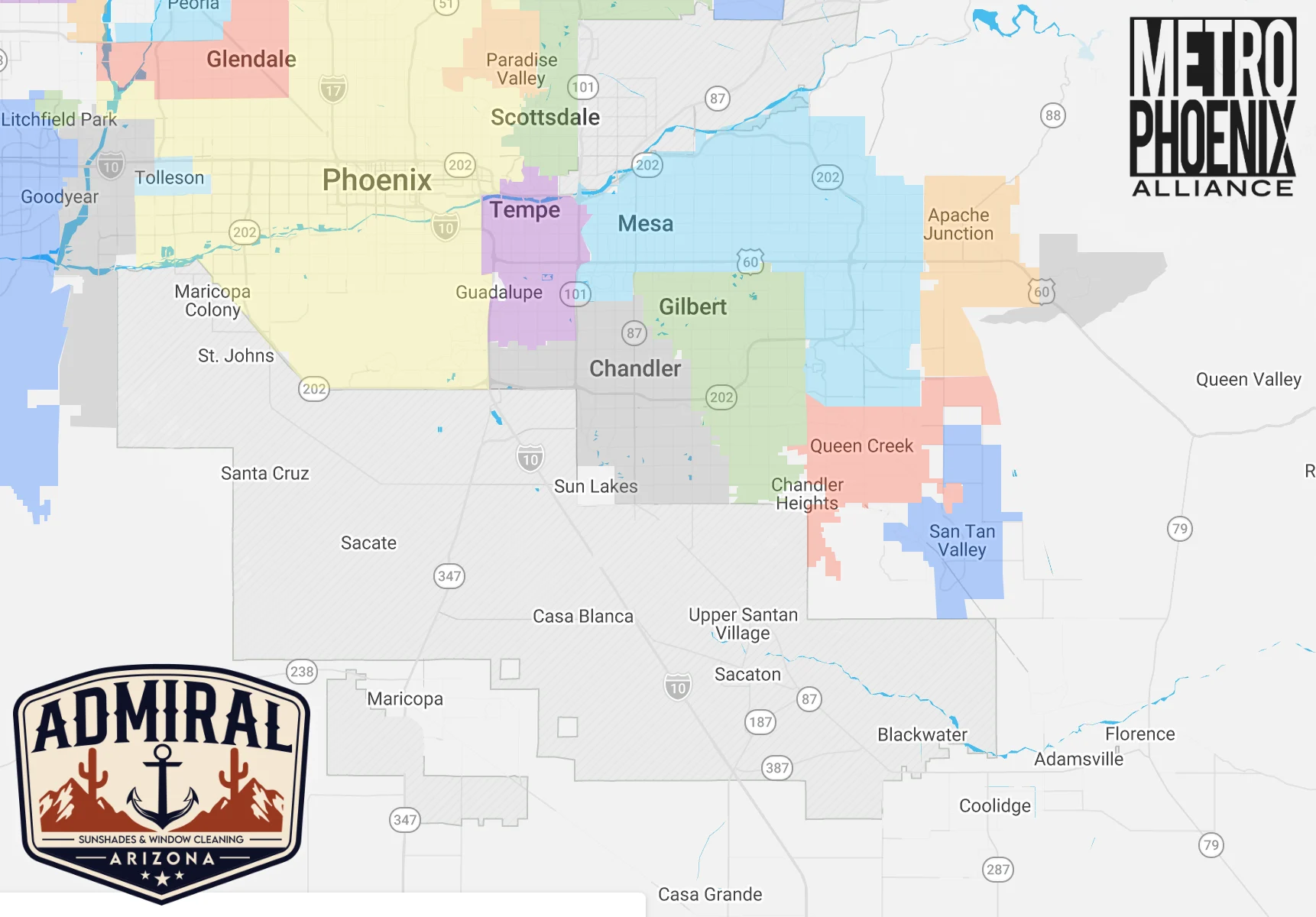 Admiral Service Areas